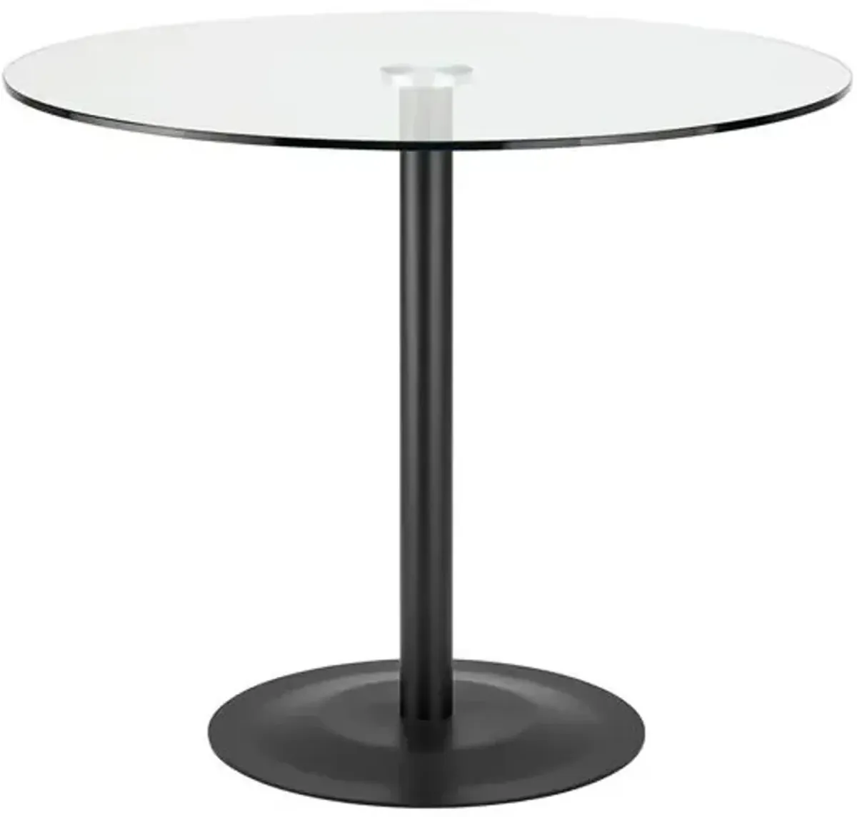 Celestia 36" Glass Bistro Dining Table - Black