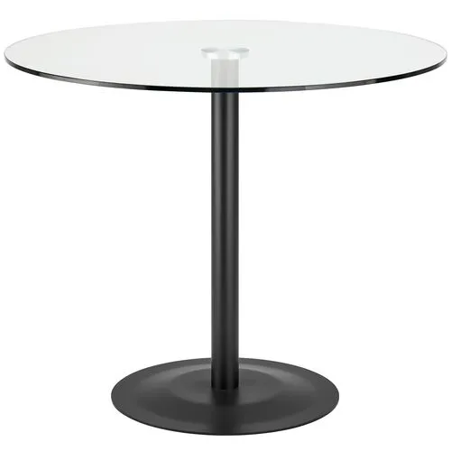 Celestia 36" Glass Bistro Dining Table - Black