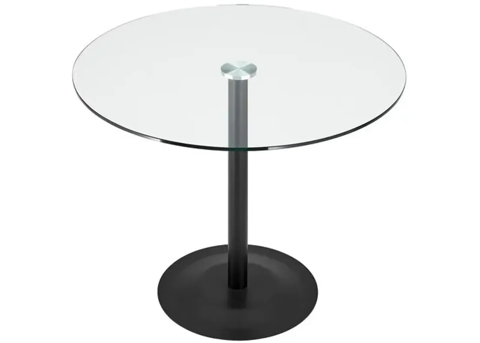 Celestia 36" Glass Bistro Dining Table - Black