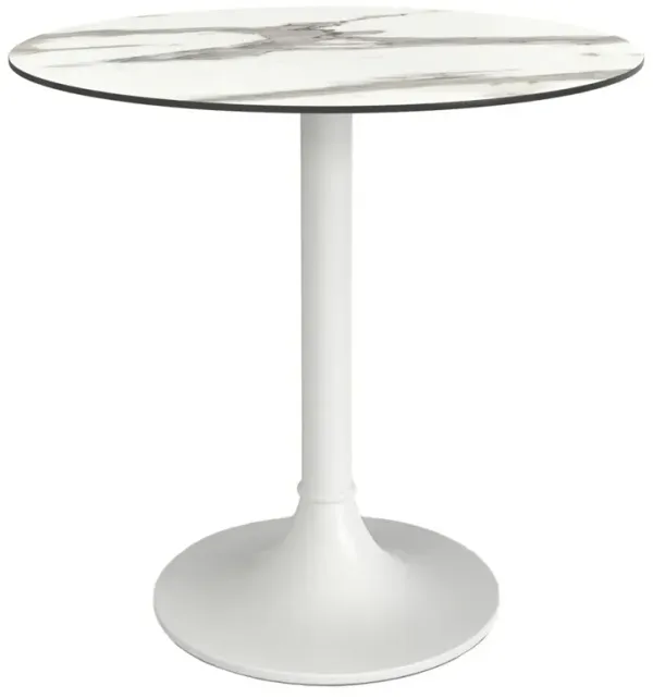 Marbelle 30" Indoor/Outdoor Bistro Dining Table, White
