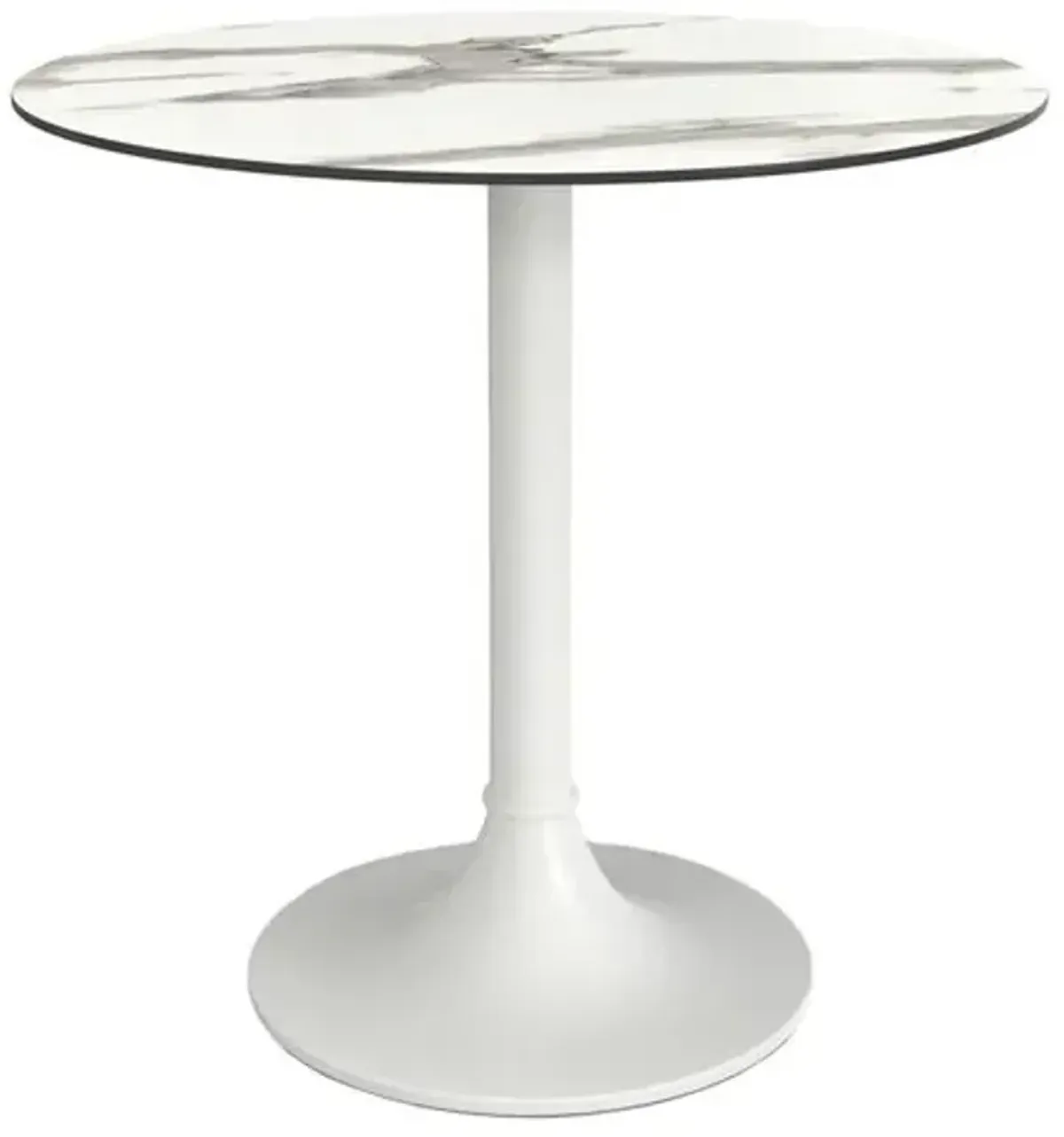 Marbelle 30" Indoor/Outdoor Bistro Dining Table - White