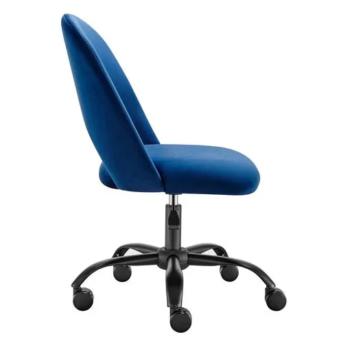 Velstara Office Chair - Velvet - Blue