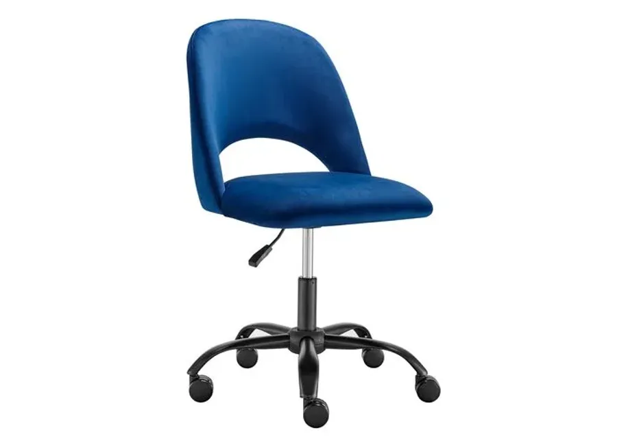 Velstara Office Chair - Velvet - Blue