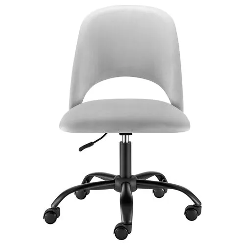 Velstara Office Chair - Velvet - Gray