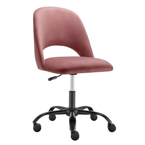 Velstara Office Chair - Velvet - Pink
