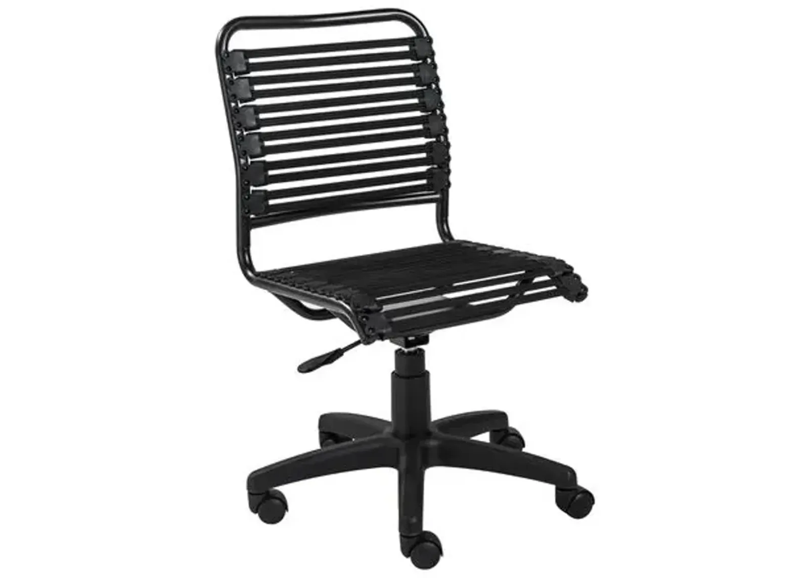 Flexara Bungie Flat Low Back Office Chair - Black