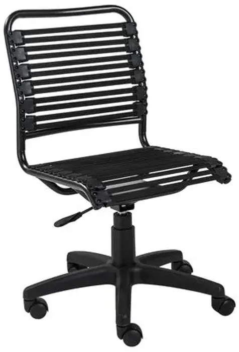 Flexara Bungie Flat Low Back Office Chair - Black