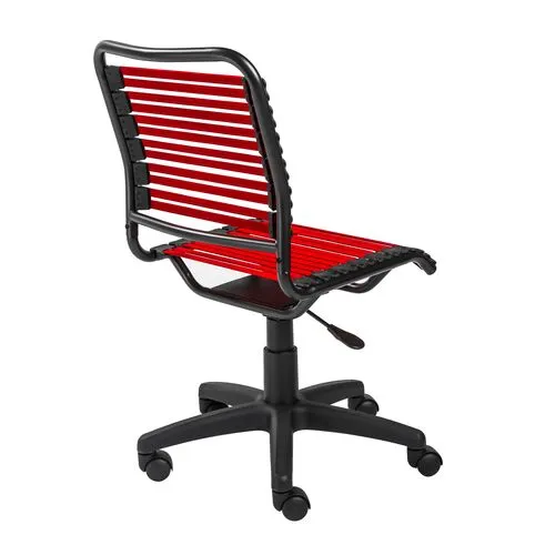 Flexara Bungie Flat Low Back Office Chair - Red