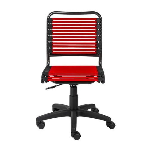 Flexara Bungie Flat Low Back Office Chair - Red