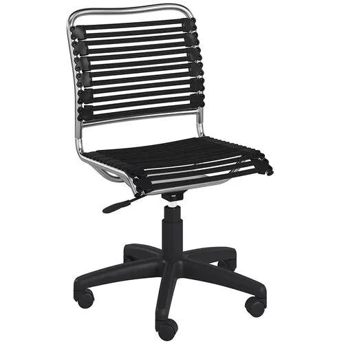 Flexara Bungie Flat Low Back Office Chair - Black