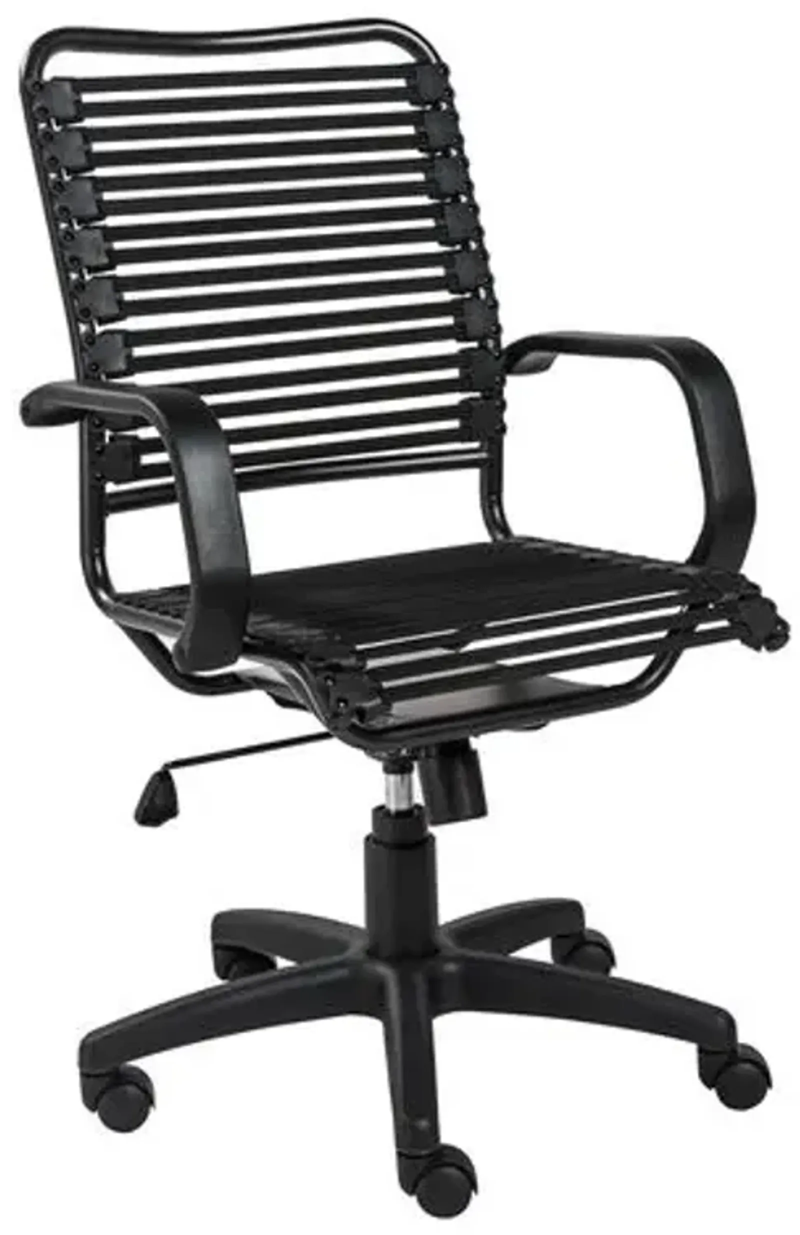 Flexara Bungie Flat High Back Office Chair - Black