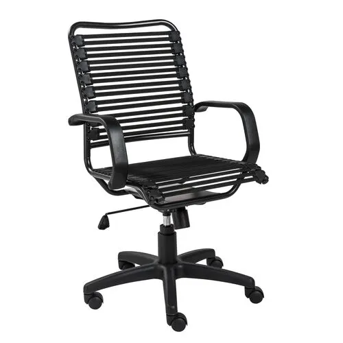 Flexara Bungie Flat High Back Office Chair - Black