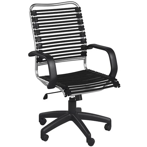 Flexara Bungie Flat High Back Office Chair - Black