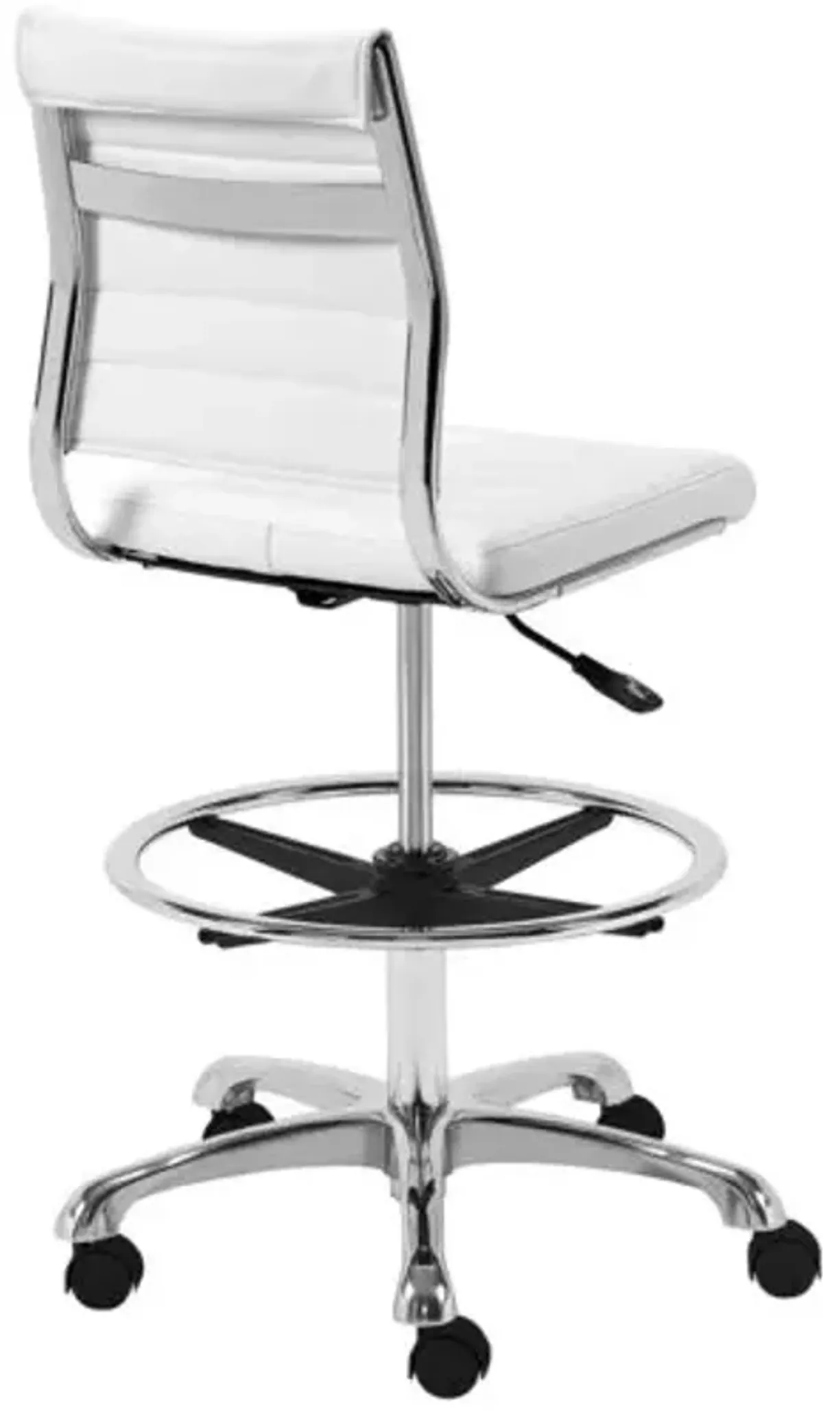 Osbert Adjustable Drafting Stool - White