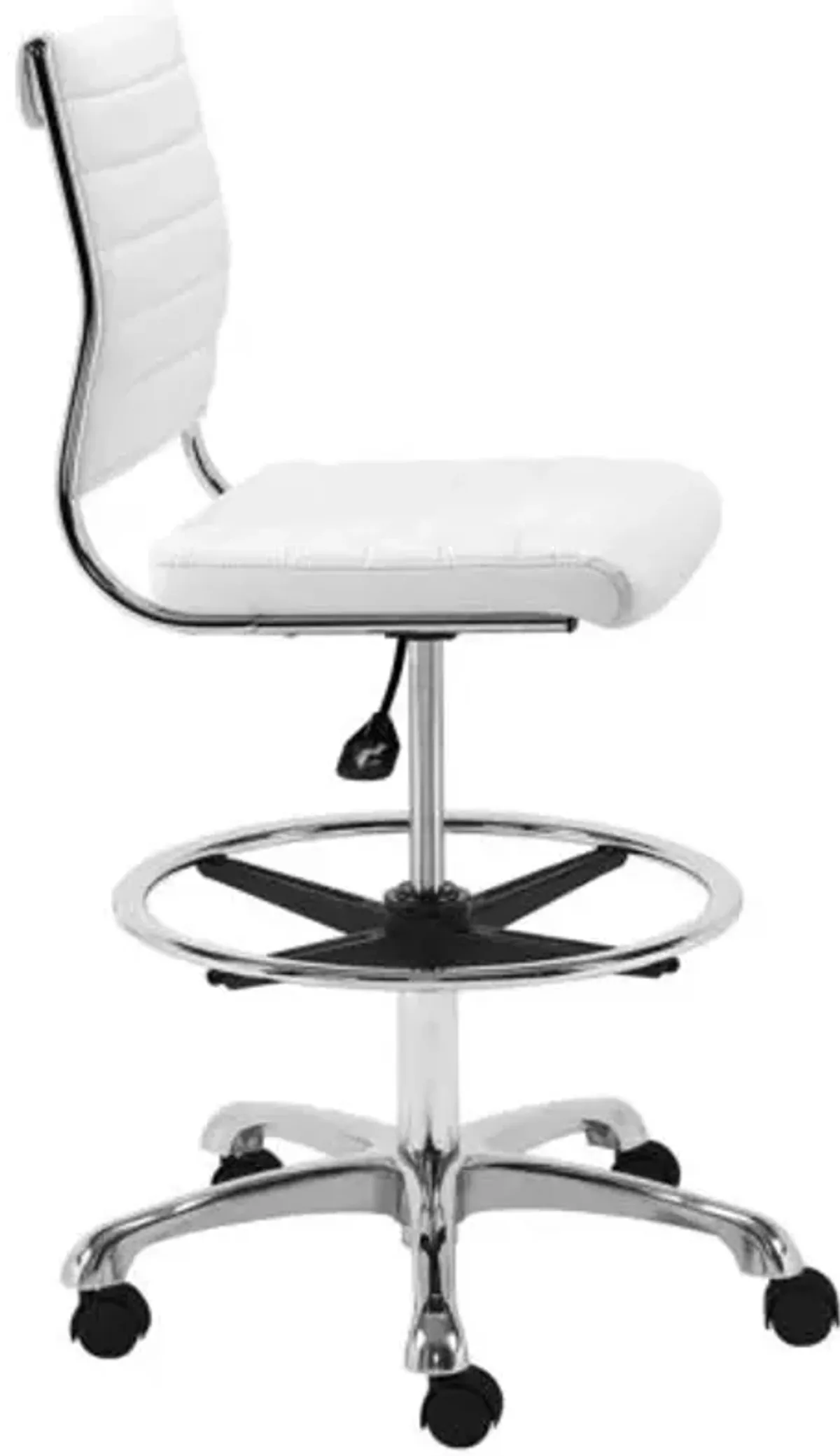 Osbert Adjustable Drafting Stool - White