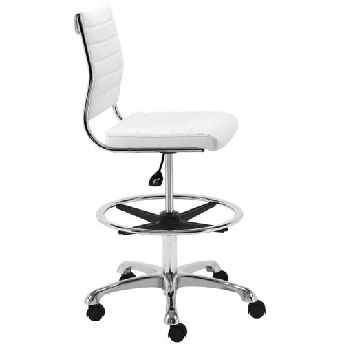 Osbert Adjustable Drafting Stool - White