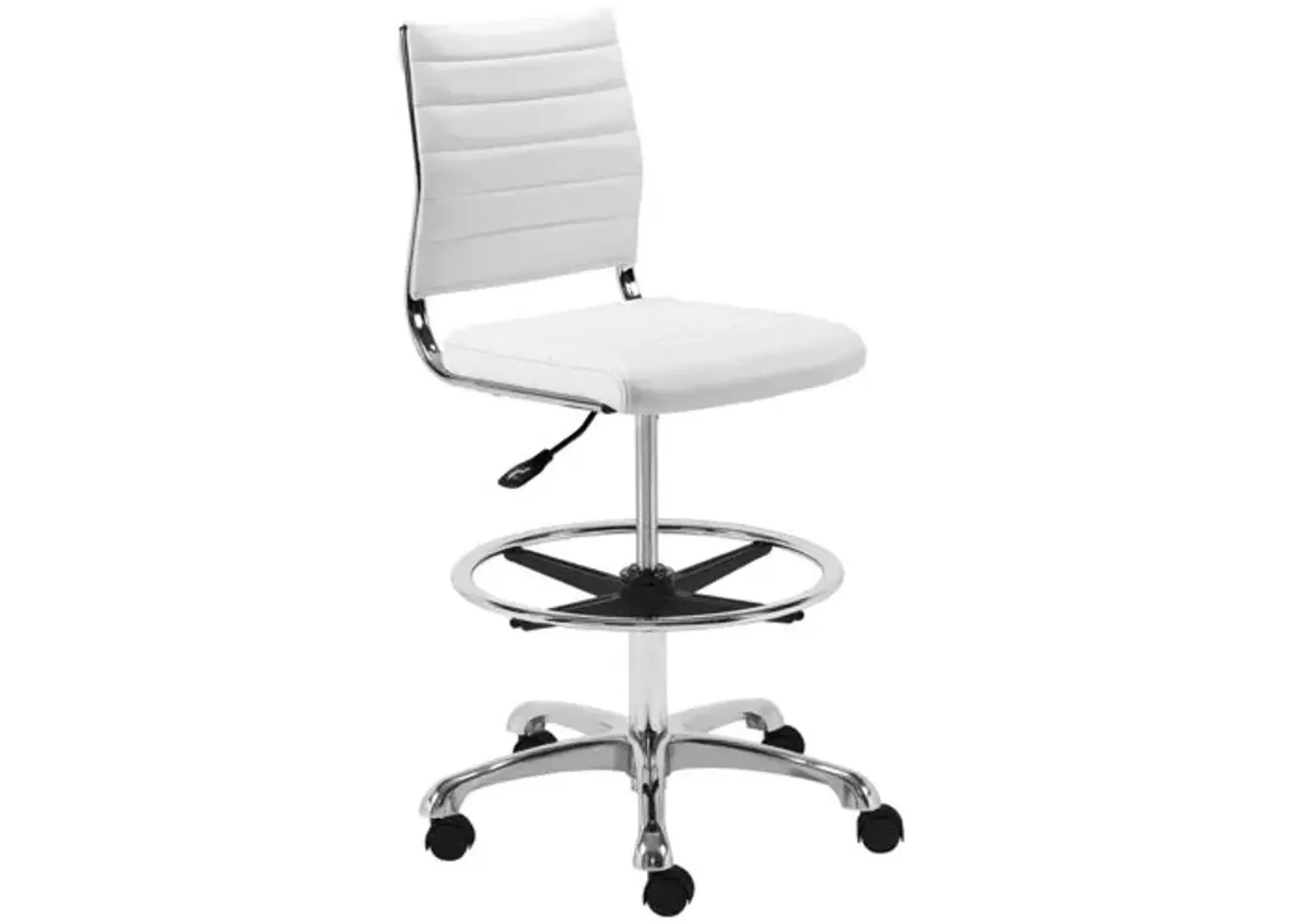 Osbert Adjustable Drafting Stool - White