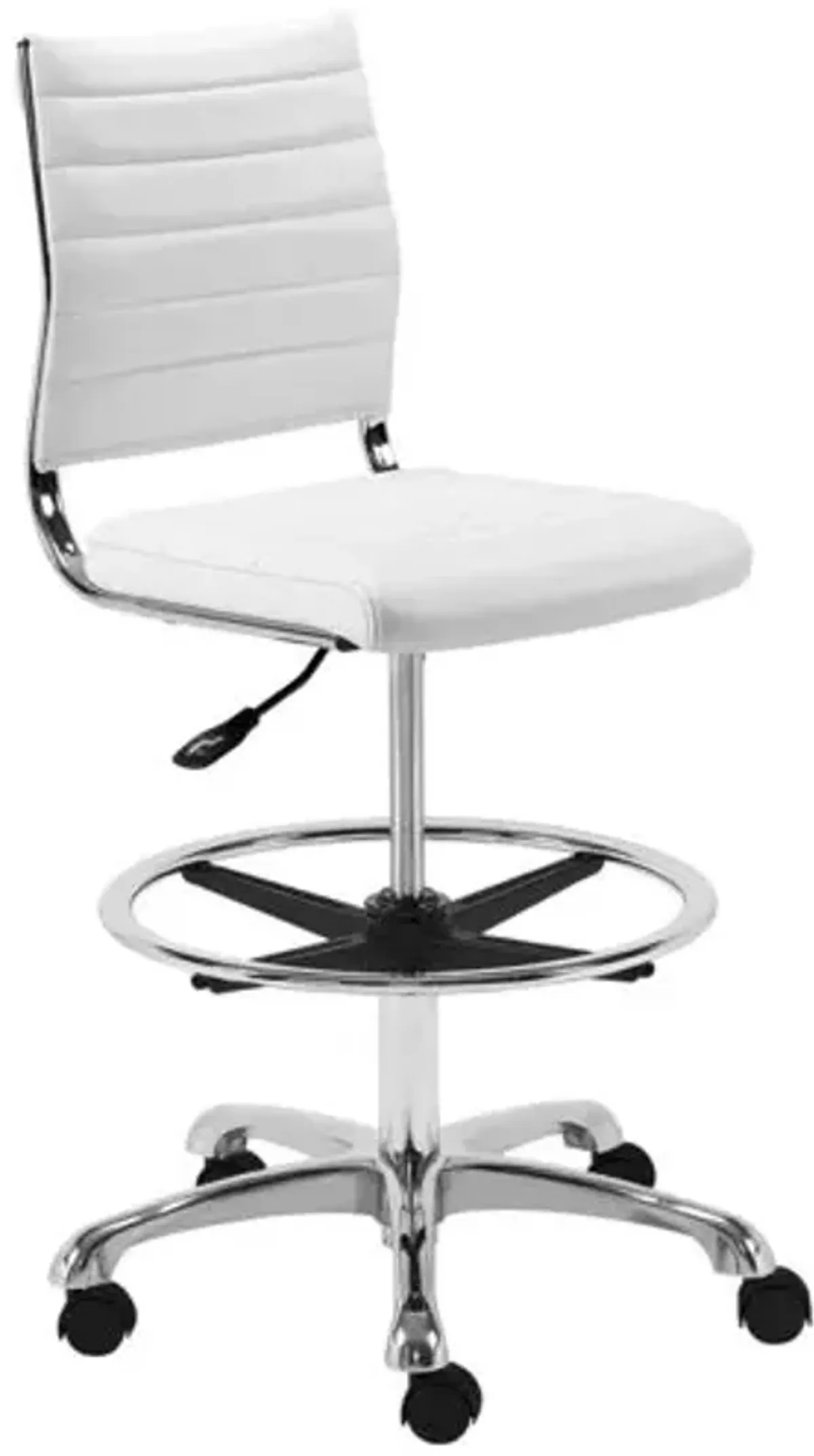 Osbert Adjustable Drafting Stool - White