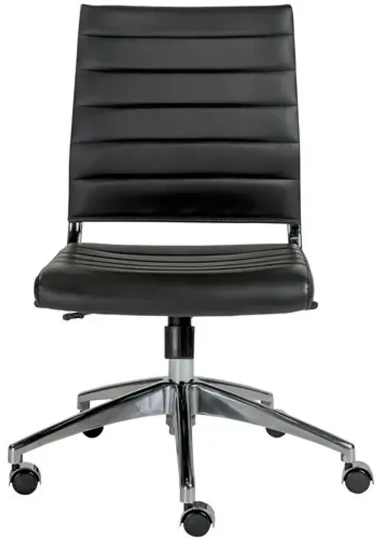 Osbert Low Back Armless Office Chair - Black