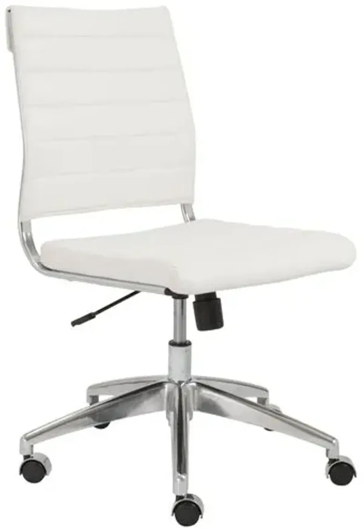 Osbert Low Back Armless Office Chair - White