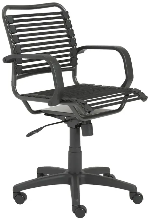 Cordis Flat Mid Back Office Chair, Black