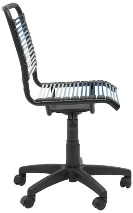 Cordis Low Back Office Chair with J Fittings - Blue