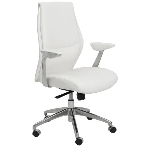 Vireton Low Back Office Chair - White