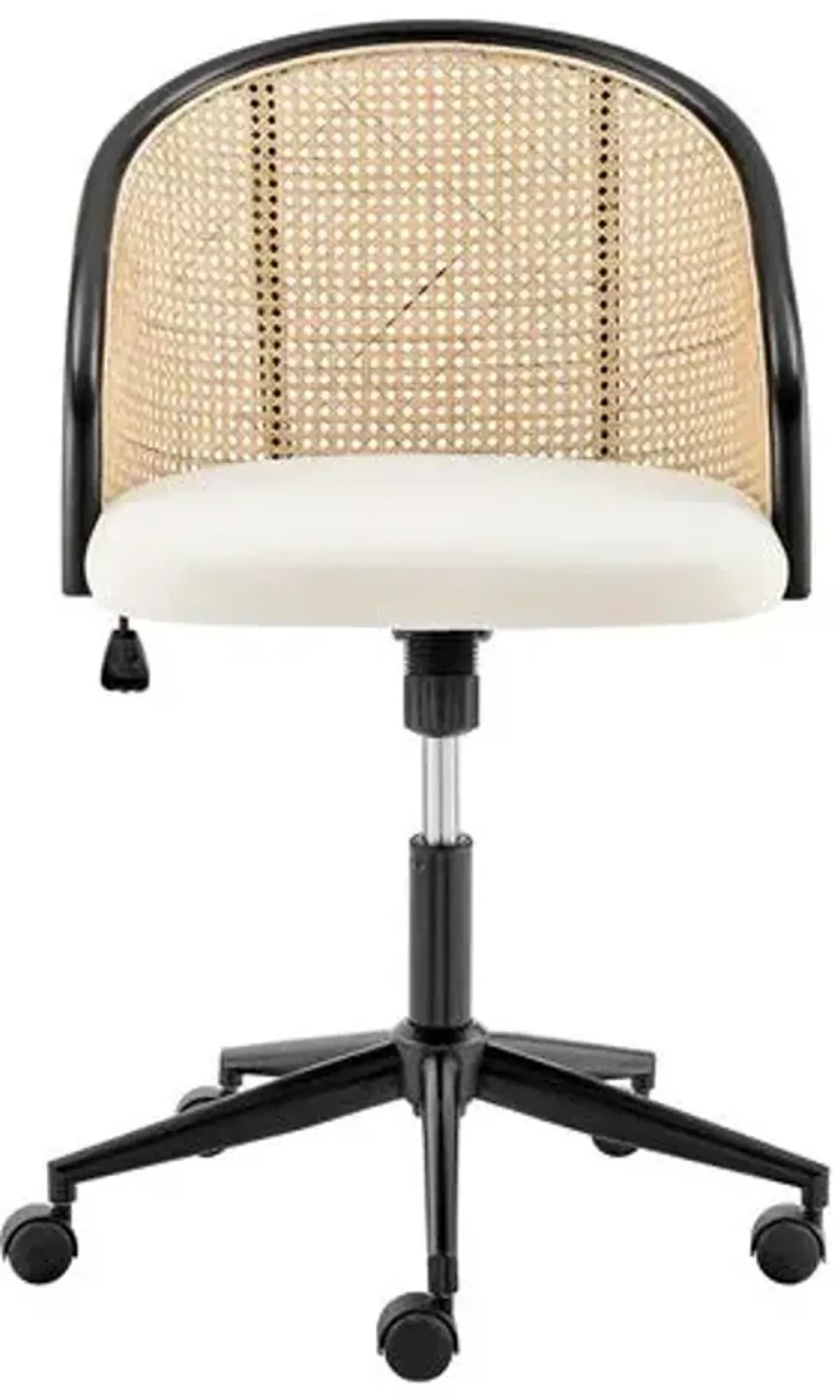 Tate Rattan Office Chair - Black