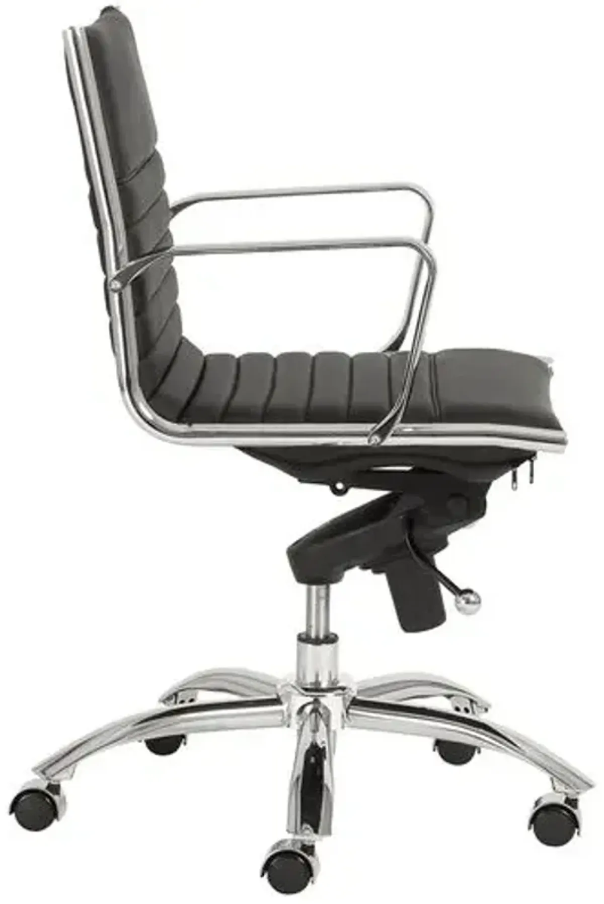 Homer Low Back Office Chair - Leatherette - Black