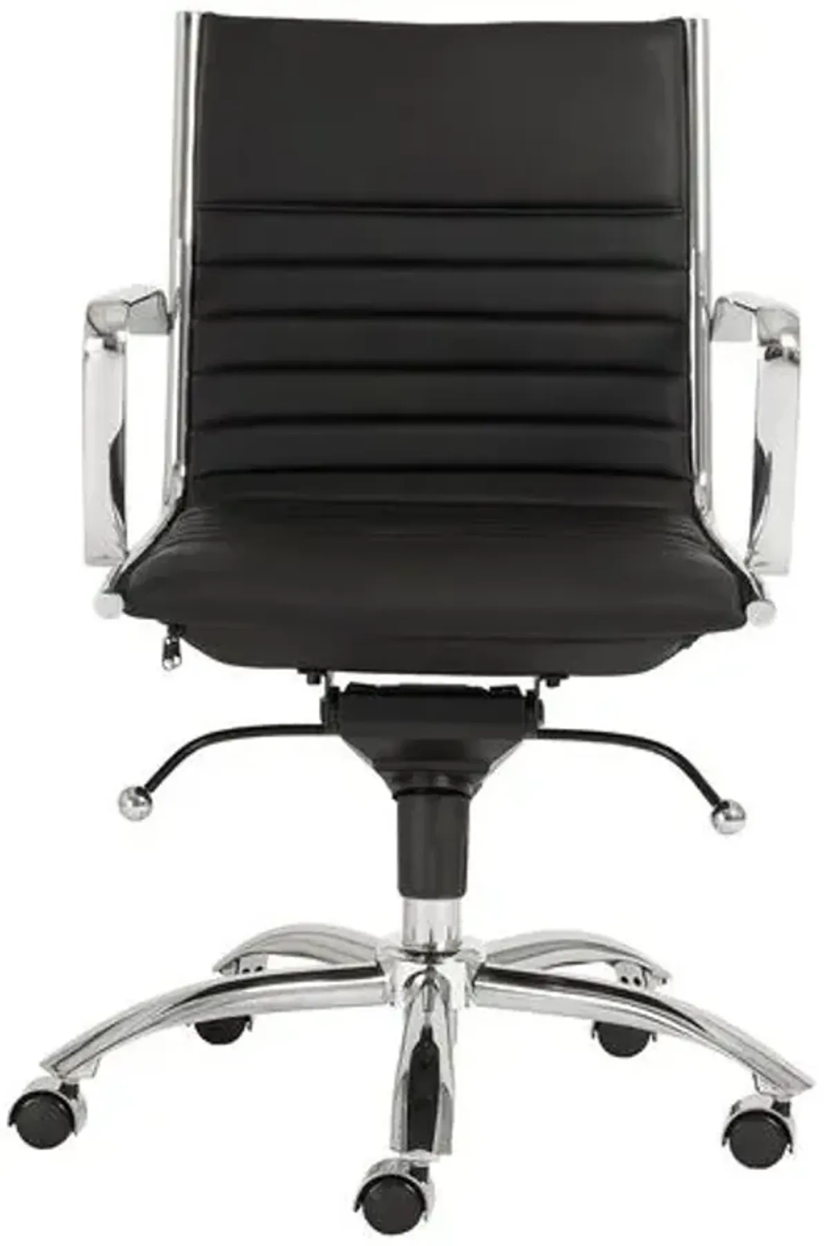 Homer Low Back Office Chair - Leatherette - Black