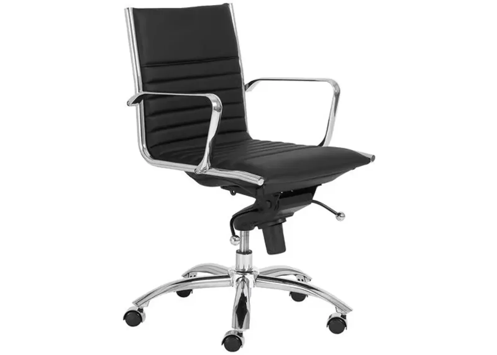 Homer Low Back Office Chair - Leatherette - Black