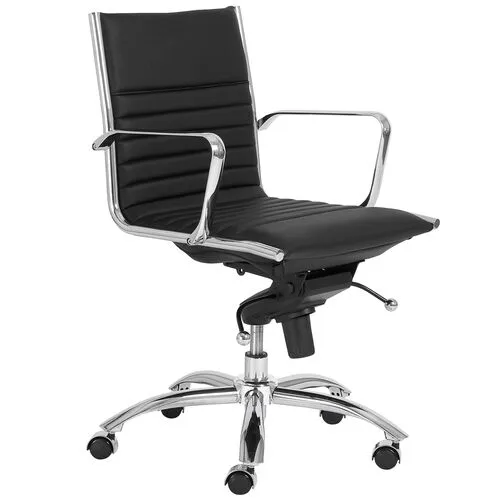 Homer Low Back Office Chair - Leatherette - Black