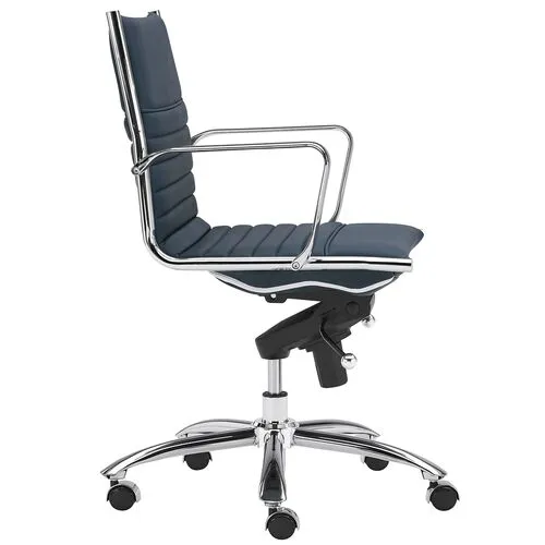 Homer Low Back Office Chair - Leatherette - Blue