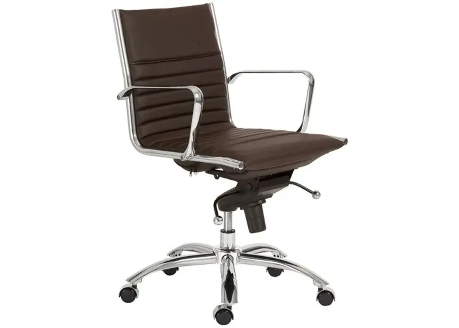 Homer Low Back Office Chair - Leatherette - Brown