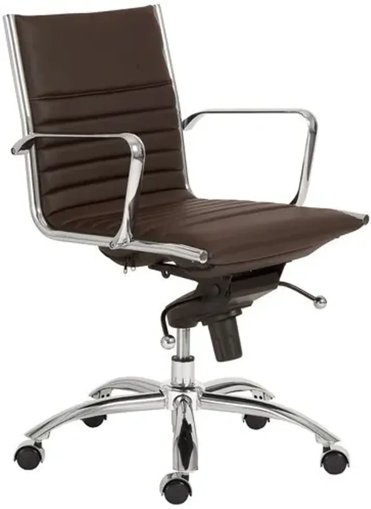 Homer Low Back Office Chair - Leatherette - Brown