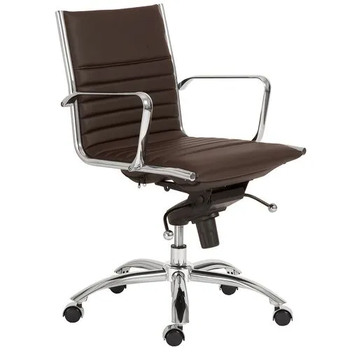 Homer Low Back Office Chair - Leatherette - Brown
