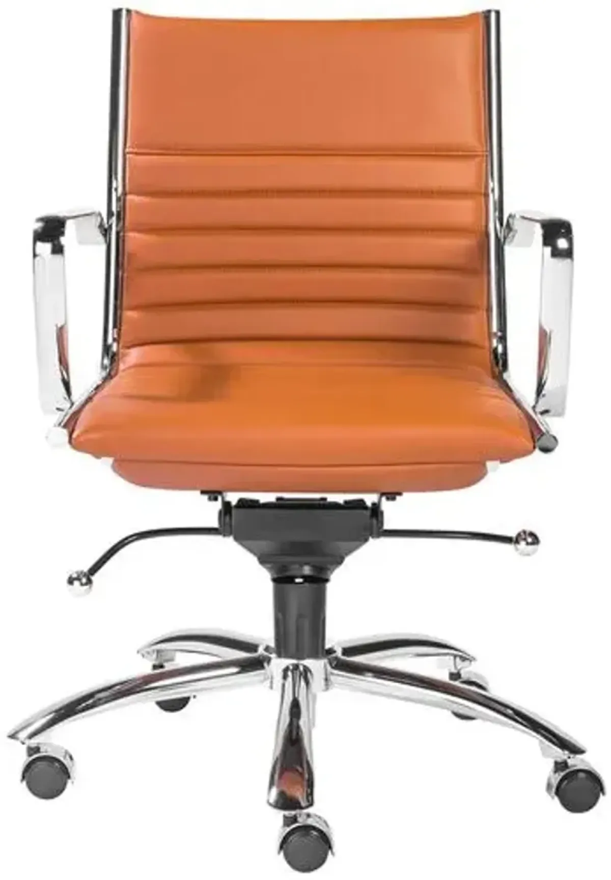 Homer Low Back Office Chair - Leatherette - Brown