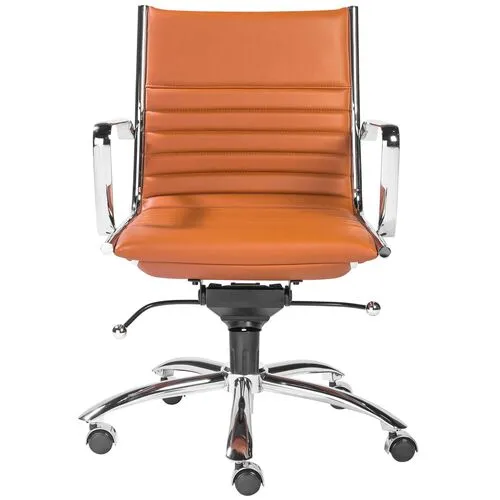 Homer Low Back Office Chair - Leatherette - Brown