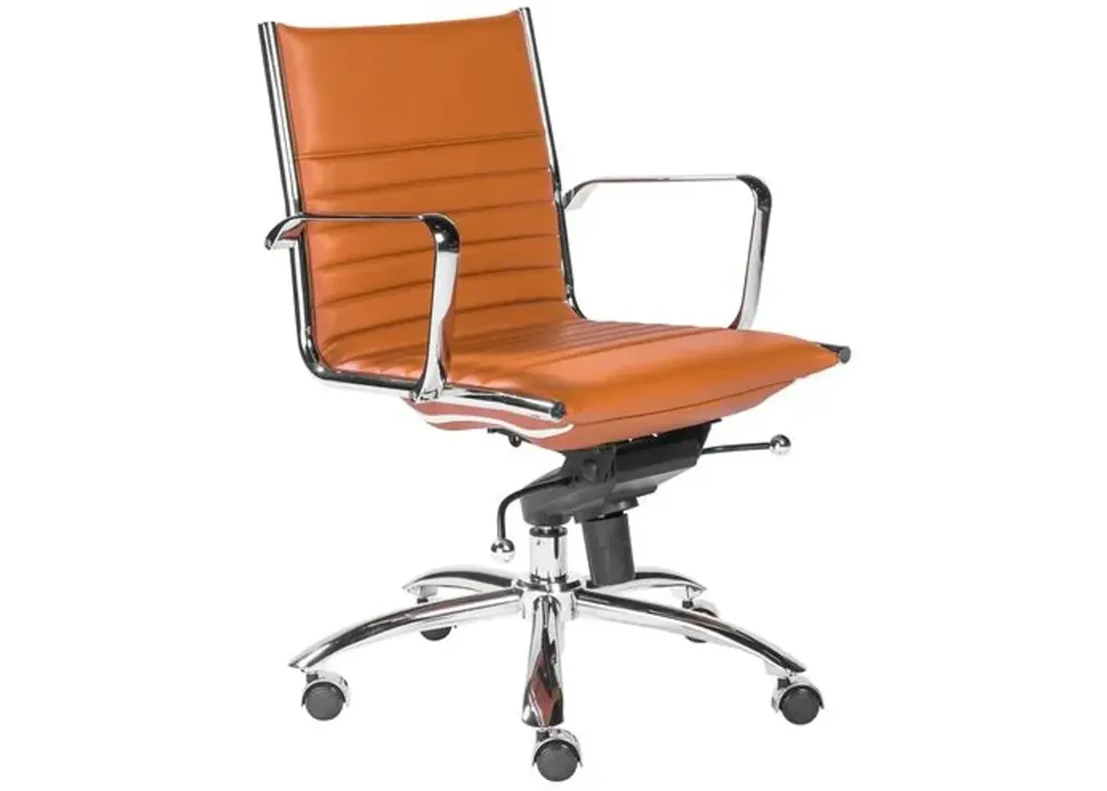 Homer Low Back Office Chair - Leatherette - Brown