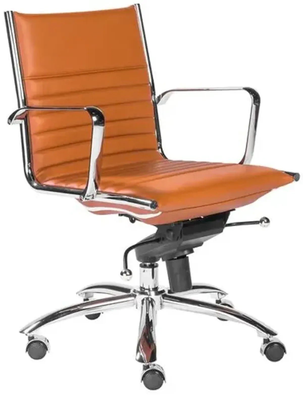 Homer Low Back Office Chair - Leatherette - Brown