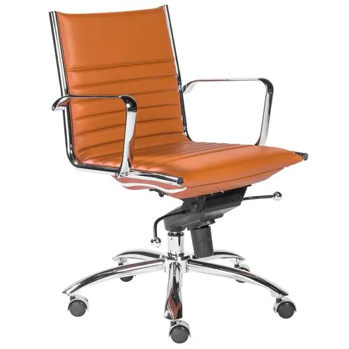 Homer Low Back Office Chair - Leatherette - Brown