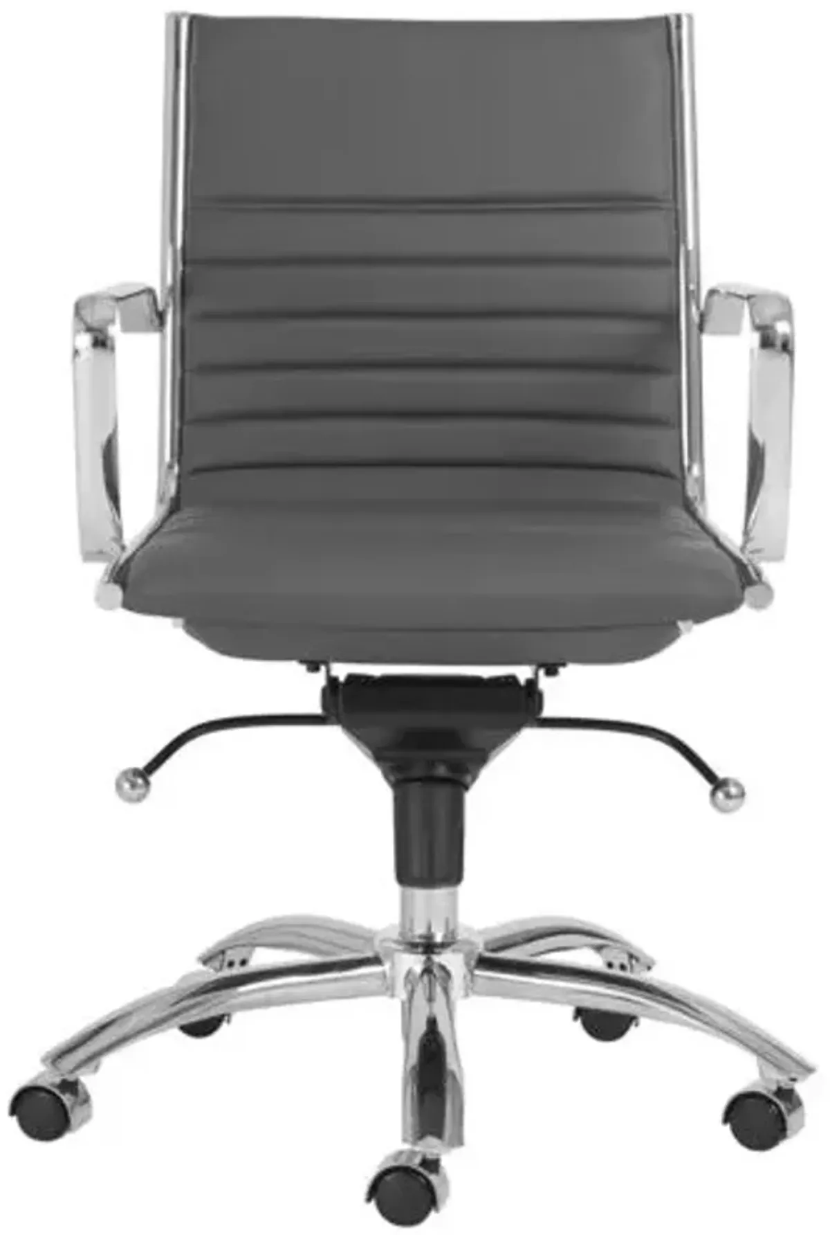 Homer Low Back Office Chair - Leatherette - Gray