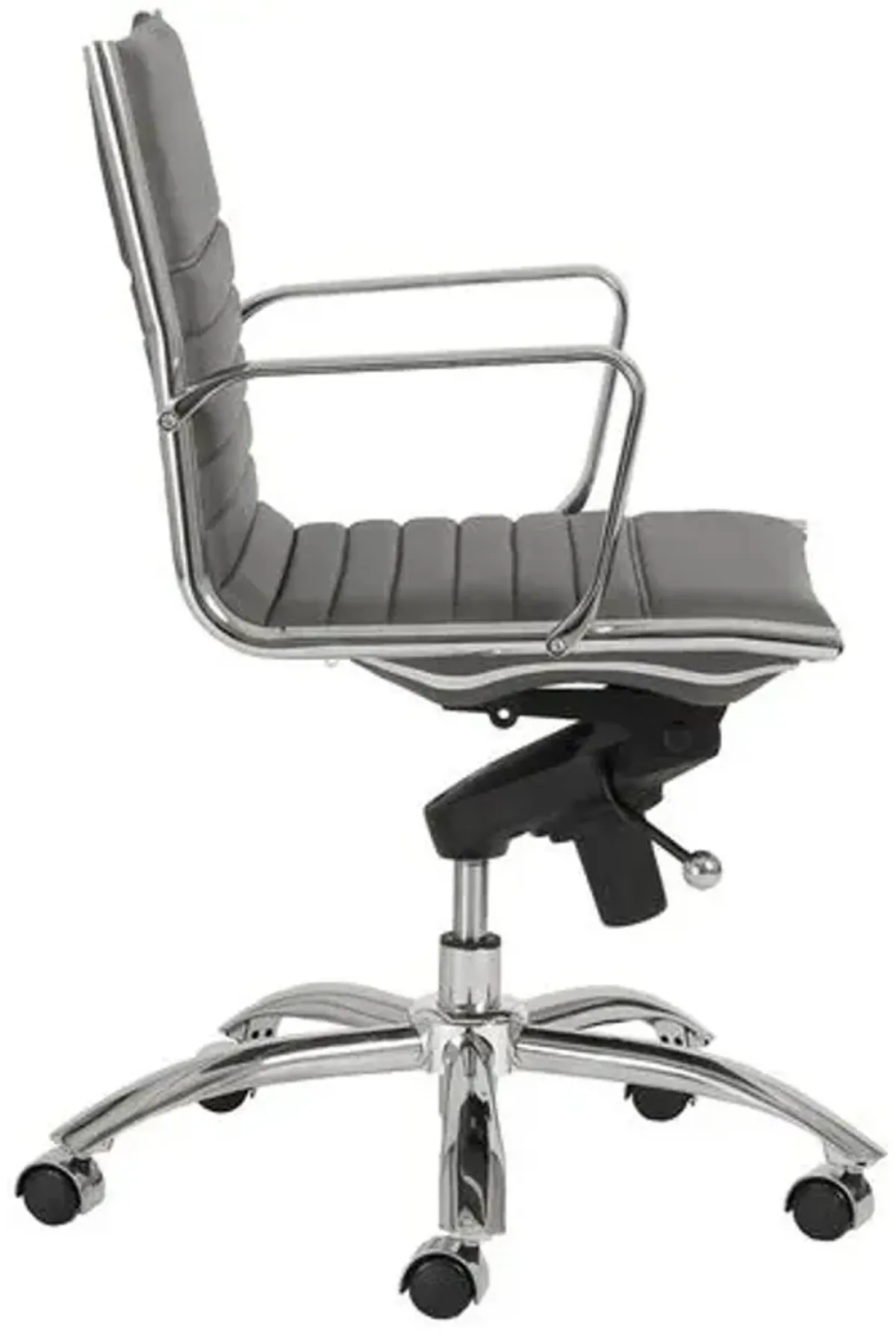 Homer Low Back Office Chair - Leatherette - Gray