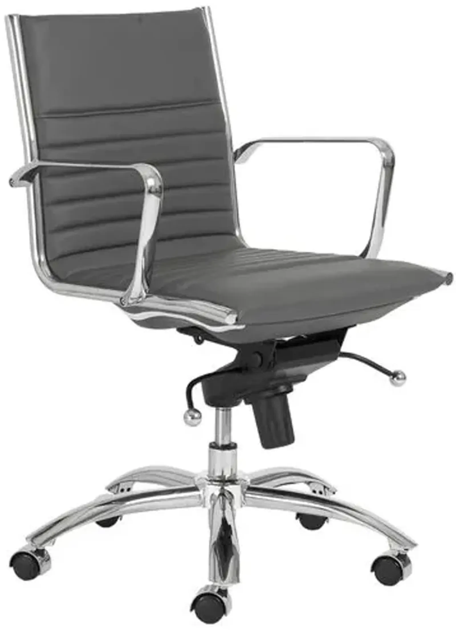 Homer Low Back Office Chair - Leatherette - Gray