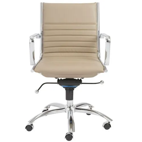 Homer Low Back Office Chair - Leatherette - Brown