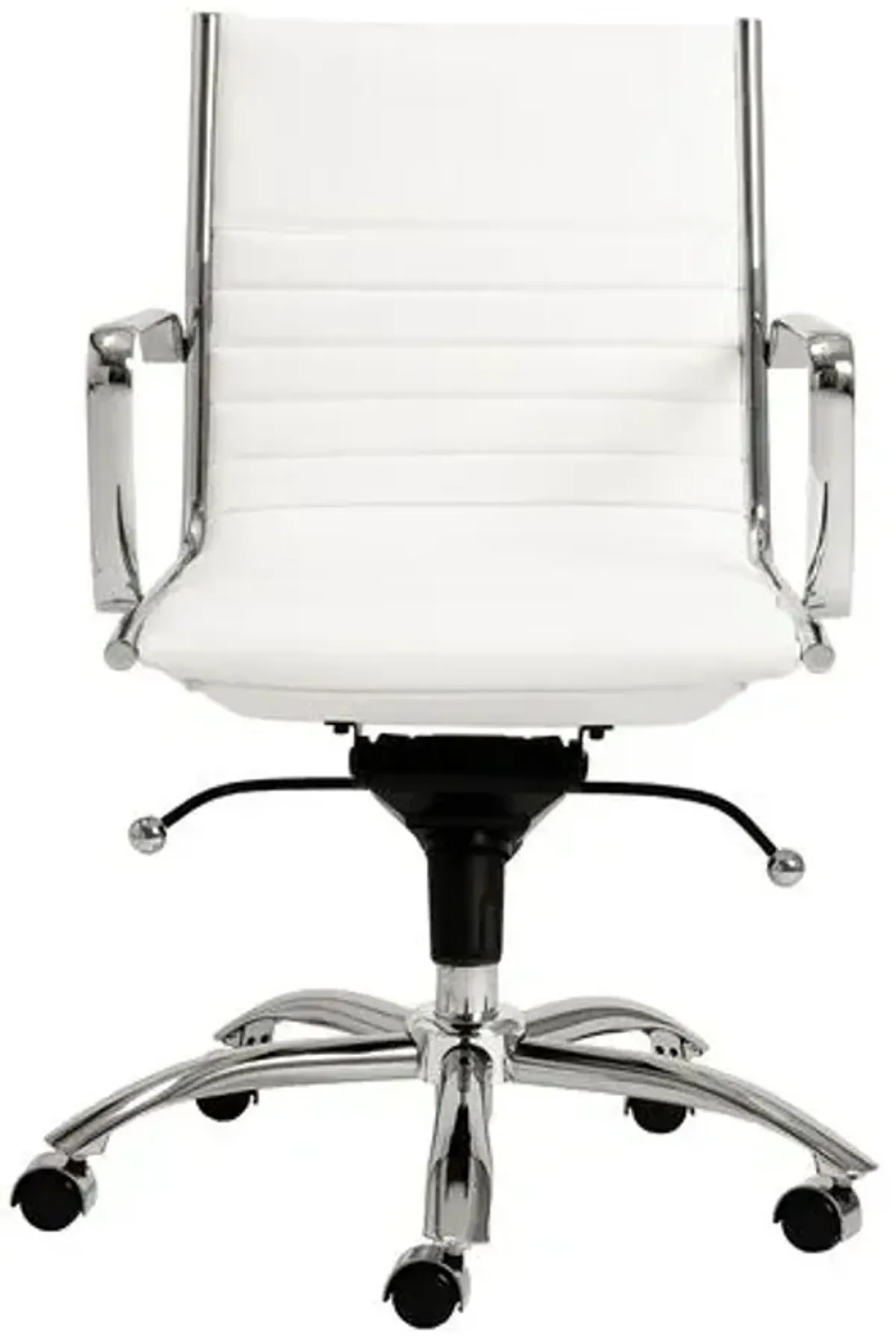 Homer Low Back Office Chair - Leatherette - White