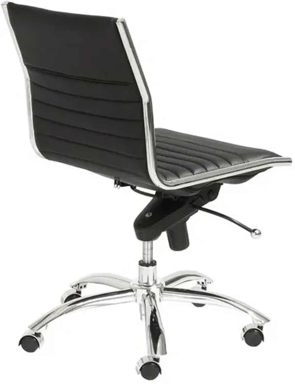 Bungie Comfort Low Back Armless Office Chair - Black