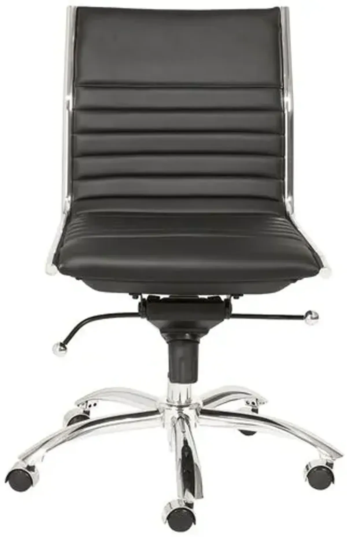 Bungie Comfort Low Back Armless Office Chair - Black