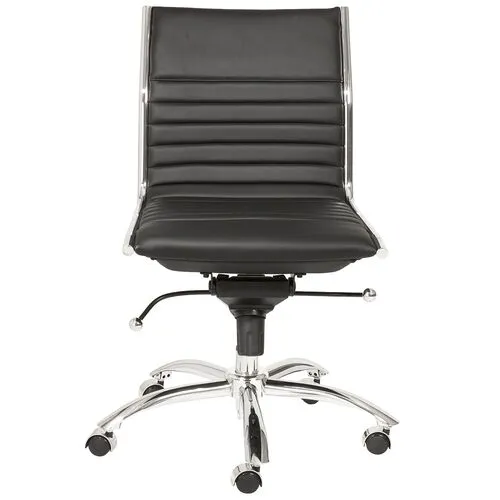 Bungie Comfort Low Back Armless Office Chair - Black