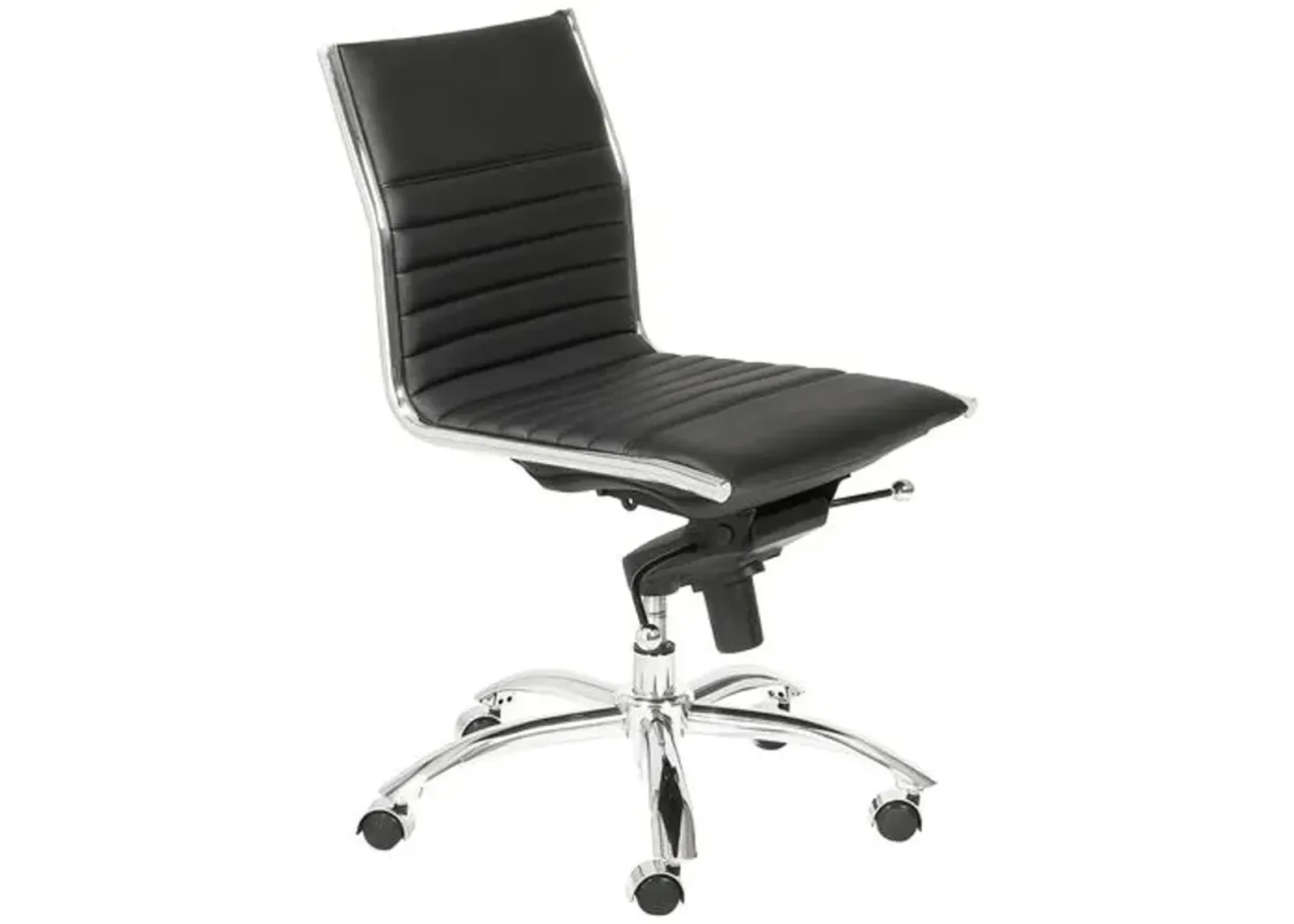 Bungie Comfort Low Back Armless Office Chair - Black